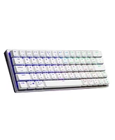 Coolermaster Cooler Master SK622 Wireless Bluetooth Mechanical Low Profile Gaming Keyboard with Tactile Brown Switches (Silver/White)