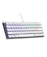 Coolermaster Cooler Master SK620 60% Silver/White Mechanical Low Profile Gaming Keyboard with Tactile Brown Switches, Rgb, and Usb-c