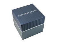 Geoffrey Beene Men's Genuine Blue Sapphire Gunmetal Tone Strap Watch