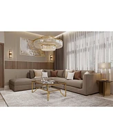 Stiffel Palais 20 1/4" High Black and Warm Brass 2-Light Wall Sconce