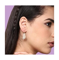 Sohi Women's Studded Hoop Earrings