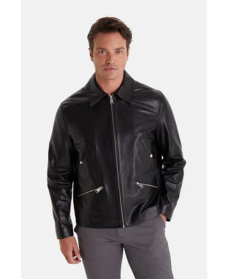 Furniq Uk Men's Fashion Leather Jacket