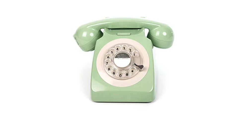 Gpo Retro GPO746RMT 746 Desktop Rotary Dial Telephone - Mint Green