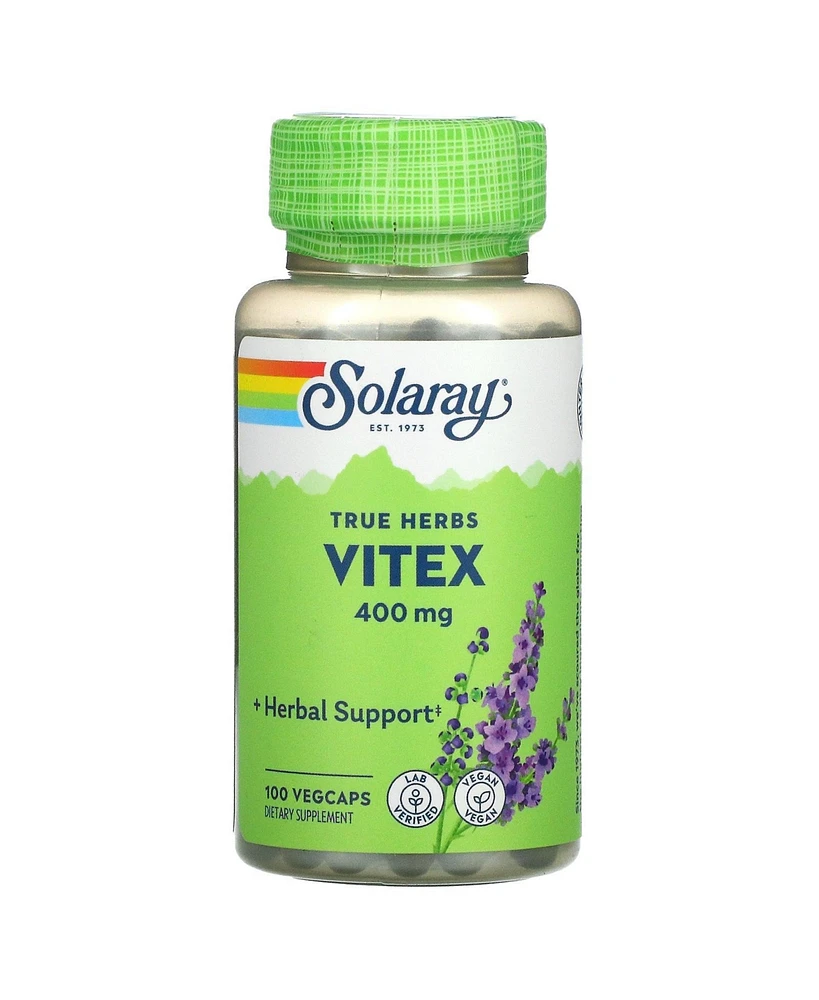 Solaray True Herbs Vitex 400 mg - 100 VegCaps - Assorted Pre