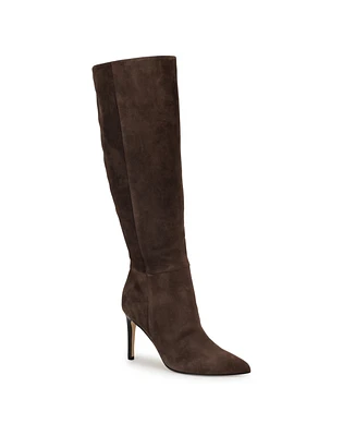 Nine West Women's Richy Pointy Toe Knee High Stiletto Boots
