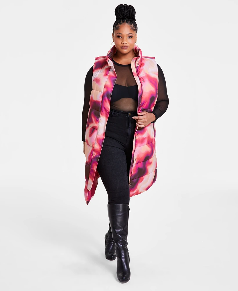 Nina Parker Trendy Plus Long Puffer Vest