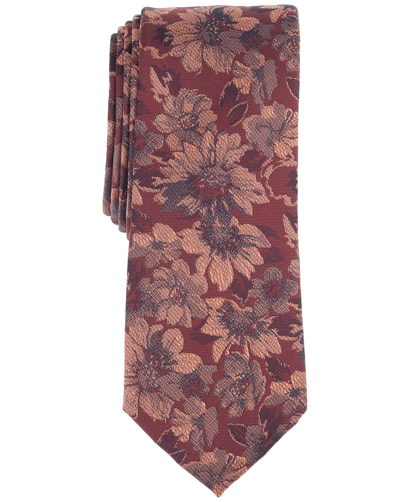 Bar Iii Men's Amber Skinny Floral Tie, Created for Macy's