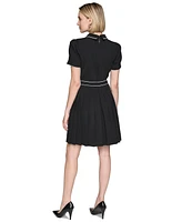 Karl Lagerfeld Paris Women's Pleated-Skirt Dress