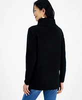 Style & Co Women's Fleece Quarter-Zip Mock-Neck Sweatshirt, Created for Macy's