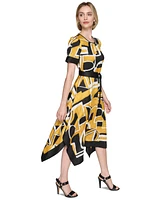 Karl Lagerfeld Paris Women's Handkerchief-Hem Dress