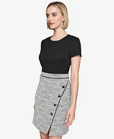 Karl Lagerfeld Paris Women's Tweed-Skirt Sheath Dress