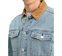 Scotch & Soda Men's Corduroy Collar Denim Jacket