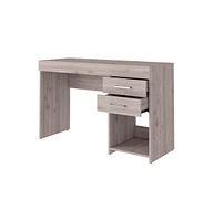Fm Furniture Austin Writing Computer Desk, Two Drawers, One Cabinet