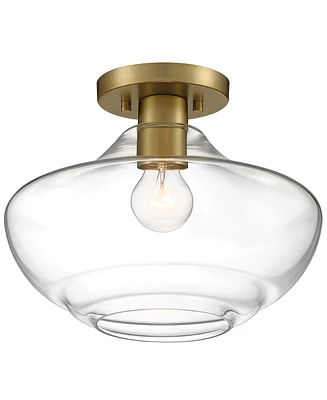 Designers Fountain Emma 12" Metal 1 Light Semi Flush