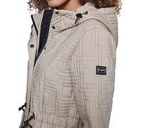 Karl Lagerfeld Paris Women's Hooded Quilted Anorak Coat, Created for Macy's