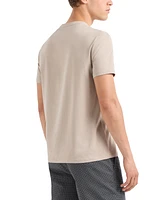 A|X Armani Exchange Men's Slim Fit Short Sleeve Crewneck Curved Logo T-Shirt