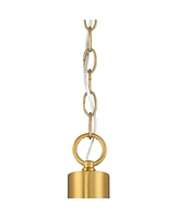Possini Euro Design Covey Gold Ring Chandelier Lighting 36" Wide Modern Tapering Candles 8-Light Fixture for Dining Room House Home Foyer Kitchen Isla