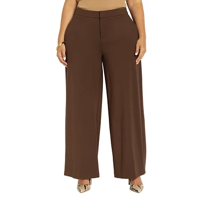 Eloquii Women's The Ultimate Wide Leg Stretch Work Pant