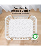 Mini Crib Sheets for Baby Girls, Boys, 2-Pack Soothe Pack and Play Fitted, Organic N Mattress Sheet