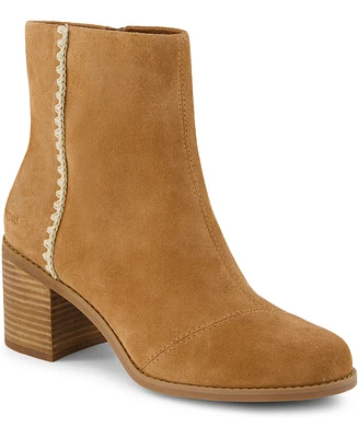 Toms Women's Evelyn Stacked Block Heel Booties