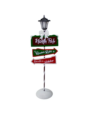 Northlight 49.75' North Pole Light Up Lantern Post Christmas Sign