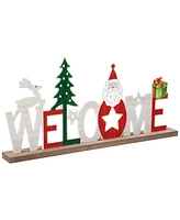 Northlight Wooden "Welcome" Christmas Sign - 16-Inch