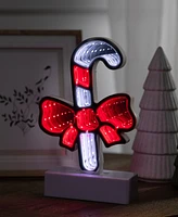 Northlight Led 3D Candy Cane with Bow Christmas Tunnel Light - 8-Inch