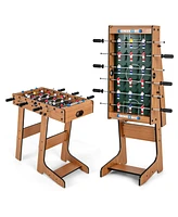 Slickblue Space Saving Table Football with Durable Handle and 2 Footballs