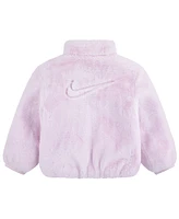 Nike Little Kids Neutral Faux Fur Jacket