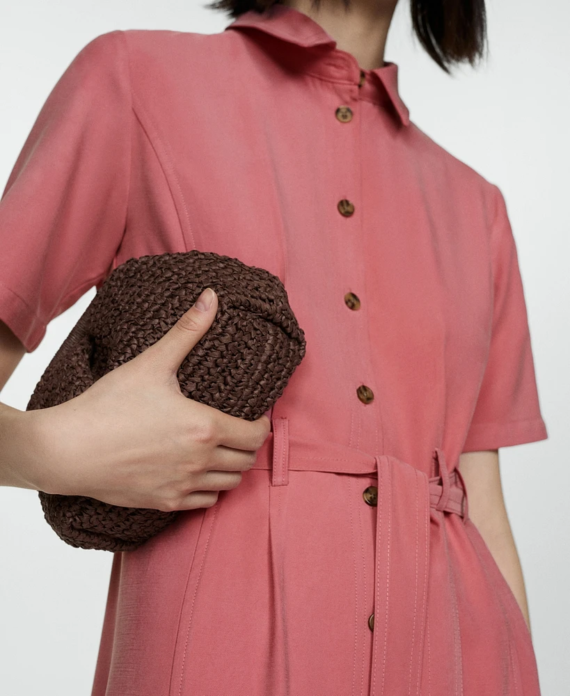 Mango Women's Bow Shirt Dress