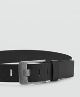 Mango Women's Wide Leather Belt