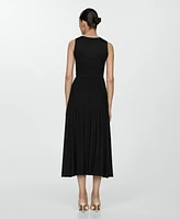 Mango Women's Pleated Midi Dress