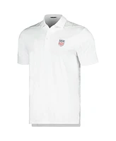 LevelWear Men's White Usmnt Spry Performance Polo