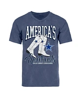 Dallas Cowboys Women's Navy Cheerleaders Boots V-Neck T-Shirt