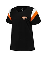 Fanatics Women's Joe Burrow Black Cincinnati Bengals Plus Sleeve Stripe Name Number T-Shirt