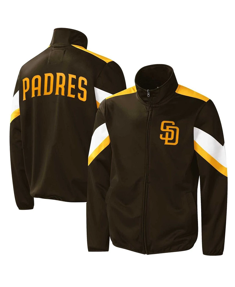 G-iii Sports by Carl Banks Men's Brown San Diego Padres Earned Run Full-Zip Jacket