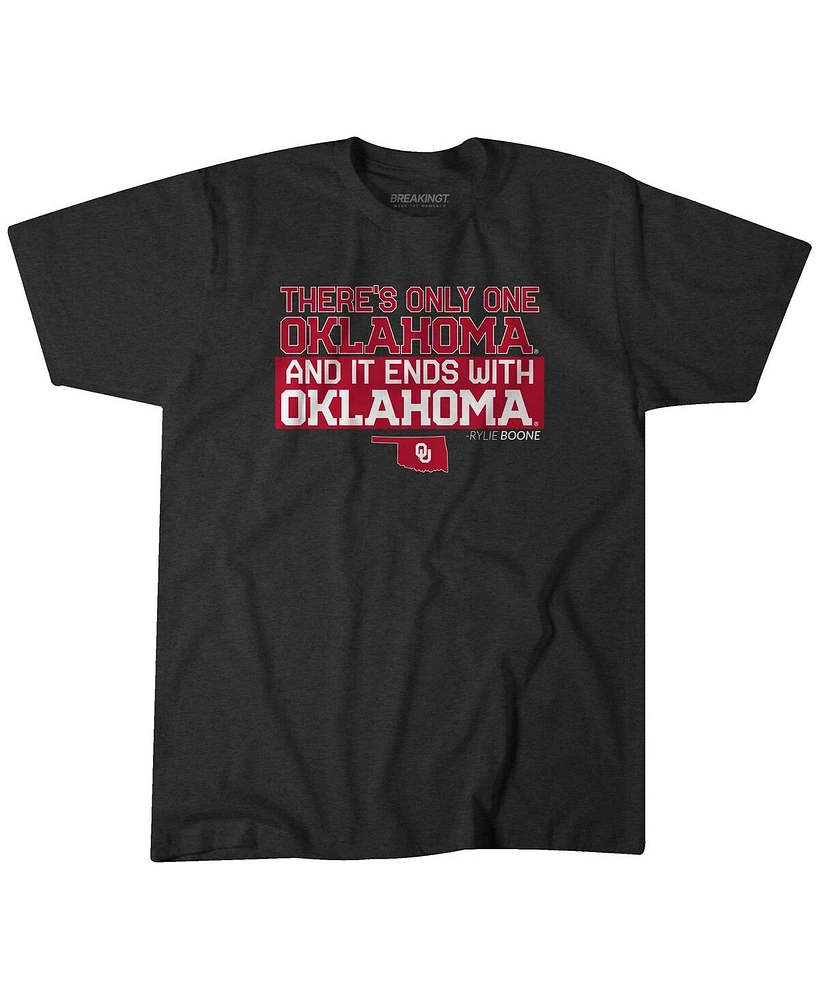 BreakingT Men's and Women's Heather Black Oklahoma Sooners Only One T-Shirt