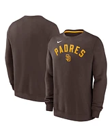 Nike Men's Brown San Diego Padres Classic Fleece Performance Pullover Sweatshirt