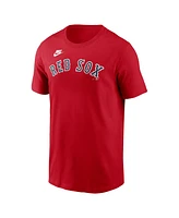 Nike Men's Red Boston Sox Cooperstown Wordmark T-Shirt