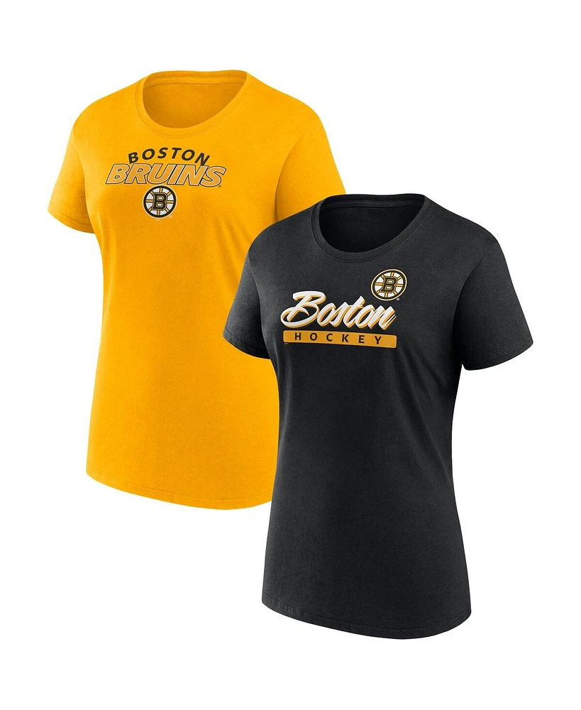 Fanatics Women's Boston Bruins Risk T-Shirt Combo Pack