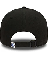 New Era Men's Black Chelsea Wordmark 9FORTY Adjustable Hat