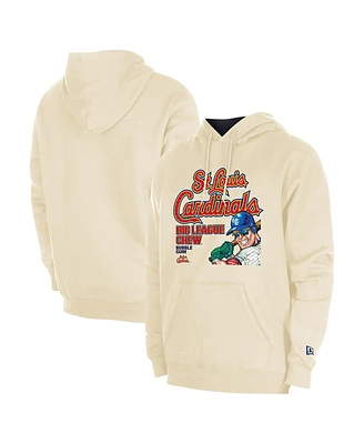 New Era Men's Cream St. Louis Cardinals Big League Chew Pullover Hoodie