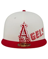 New Era Men's Cream/Red Los Angeles Angels Lonestar 59FIFTY Fitted Hat