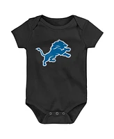 Outerstuff Newborn Baby Boys and Girls Black Detroit Lions Team Logo Bodysuit