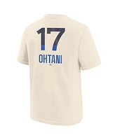 Nike Big Boys and Girls Shohei Ohtani Cream Los Angeles Dodgers 2024 City Connect Fuse Name Number T-Shirt