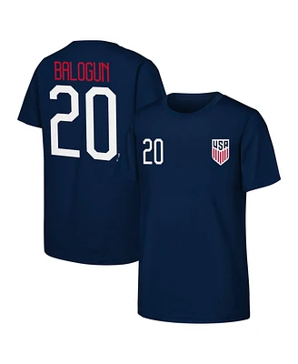 Outerstuff Big Boys and Girls Folarin Balogun Navy Usmnt Name Number T-Shirt