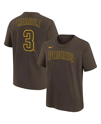 Nike Preschool Jackson Merrill Brown San Diego Padres Player Name Number T-Shirt