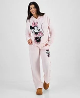 Disney Juniors Plush Fleece Minnie Graphic Hoodie Sweatpants