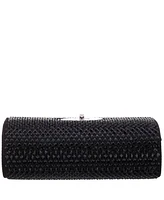 Nina Large Crystal Encrusted Flap Crossbody Bag