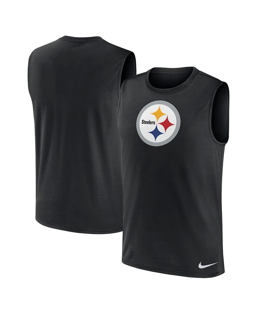 Nike Men's Black Pittsburgh Steelers Blitz Legend Muscle Perform Tank Top